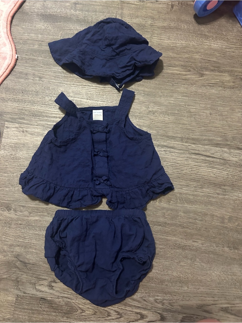 Carter's Navy Blue Baby Sun Set with Hat